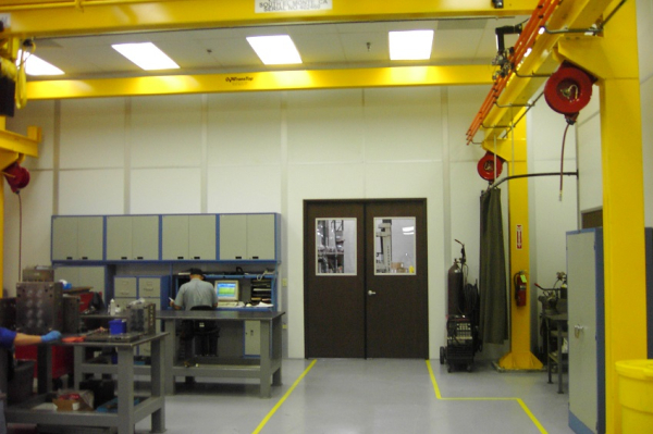 Interior Machine Enclosure with Crane
